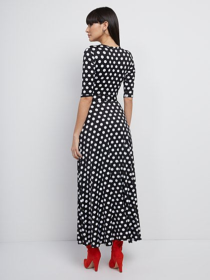 84.95 3/4 SLV DOT MAXI