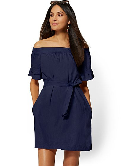 54.95 OFF SHLDR LN DRESS