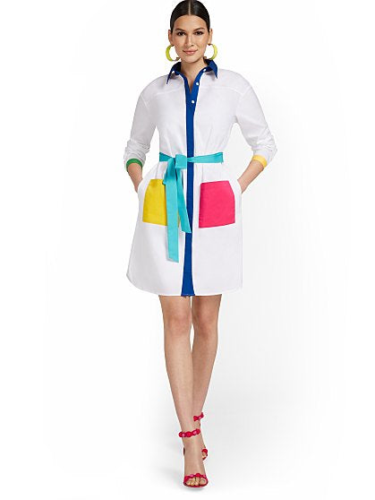 79.95 CLRBLK SHIRTDRESS