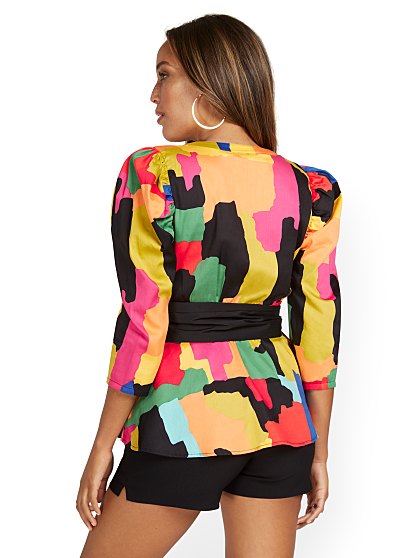 69.95 BOW POPLIN SHRT PRT