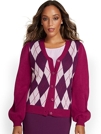 59.95 ARGYLE CARDIGAN