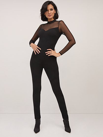89.95 MESH SLV CATSUIT