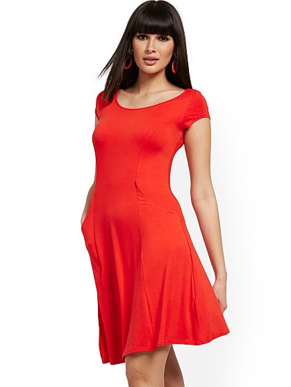 54.95 S/S PKT SWING DRESS