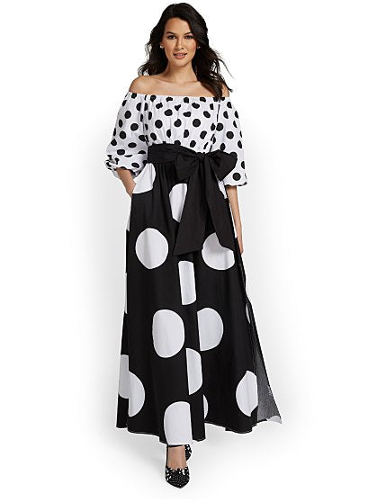 129.95 OTS POLKA DOT MAXI