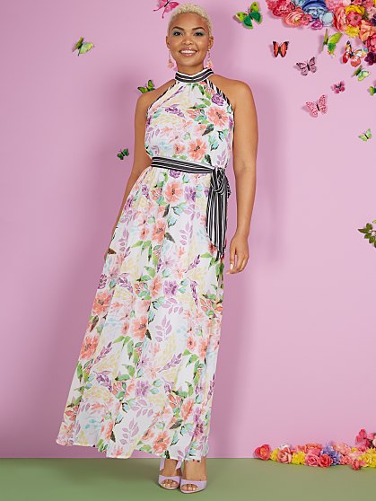79.95 FLRL BIND DRESS