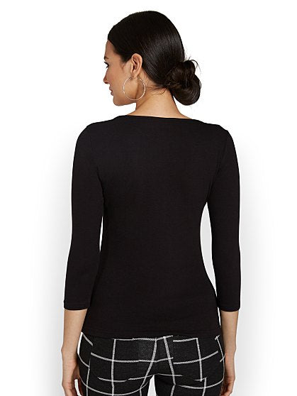 49.95 3/4 SLV BUTTON TOP