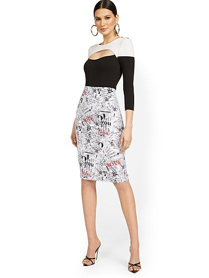 59.95 HW PO PRINTED SKIRT