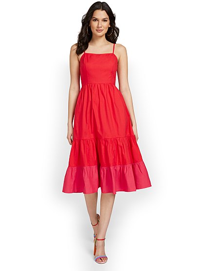 89.95 TIERED COLBLCK MIDI