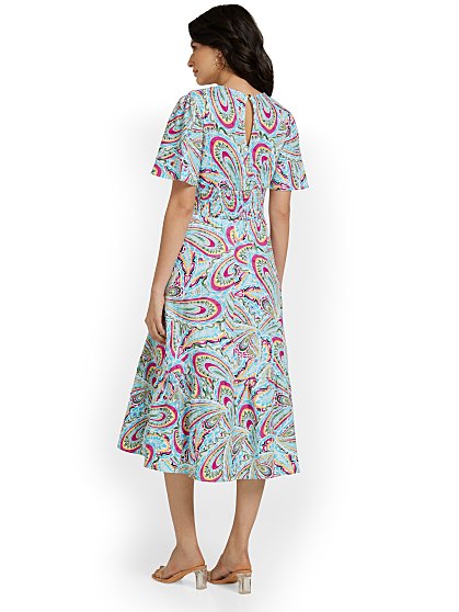 99.95 SMOCKED WAIST MIDI