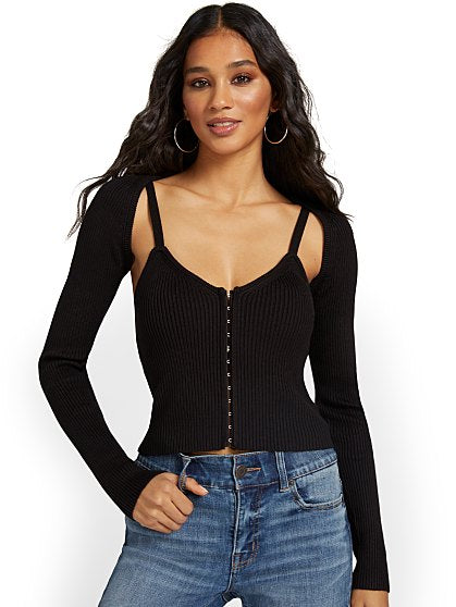 69.95 HOOK EYE SHRUG RIB