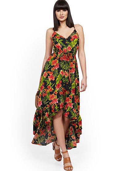 74.95 PALM PRINT DRESS