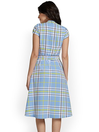 89.95 CAP SLV PLAID FLARE