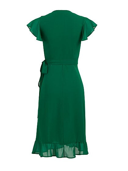 89.95 RUFFLE WRAP DRESS