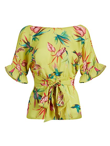 49.95 BOW BK TOP RUFFLE