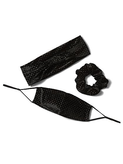 22.95 STUD MASK SCRUNCHIE