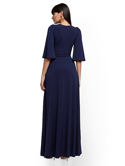 79.95 FLU SLV MAXI DRESS