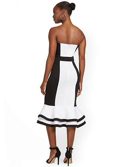 69.95 STRAPLESS FLOUNCE