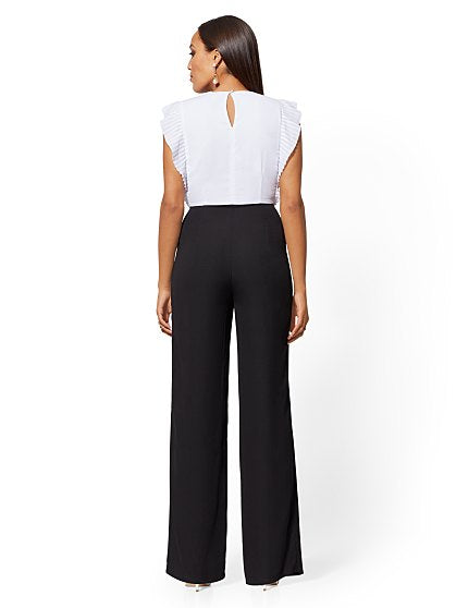 79.95 RUFFLE SLV JUMPSUIT