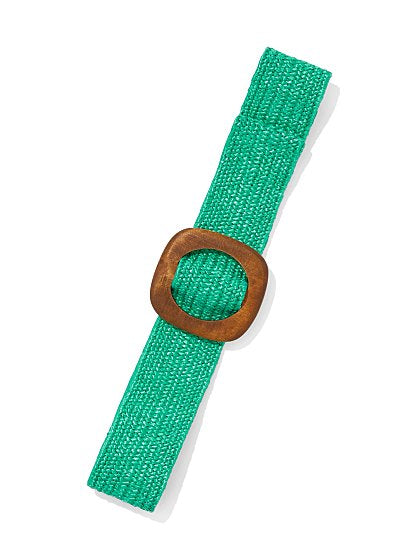 29.95 RAFFIA WD BKLE BELT