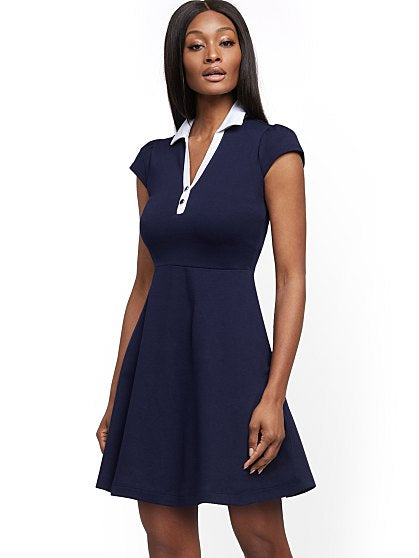 39.95 CLLR FIT FLARE DRES
