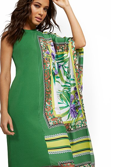 89.95 MIXED MEDIA DRESS