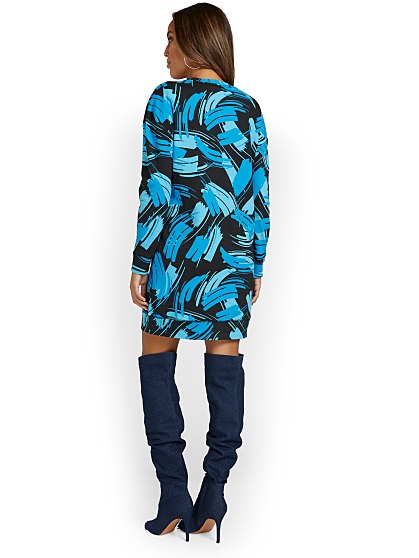 69.95 PRT CREW SHIRT DRES