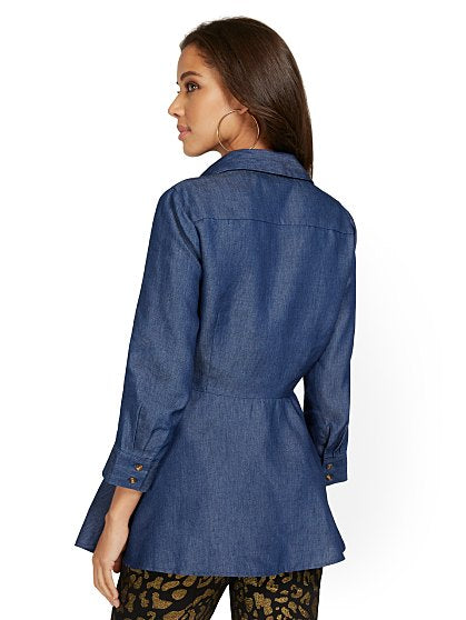 64.95 3/4 SLV ASYM POPLIN