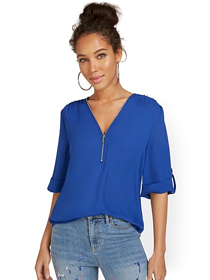 44.95 ZIPPER BLOUSE