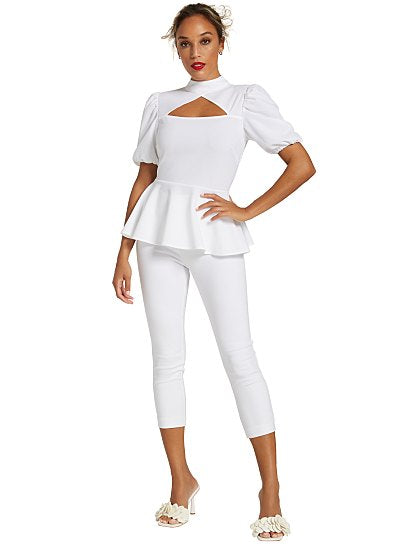 54.95 WHITNEY CROP WHITE