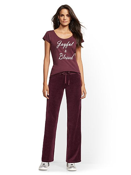 36.95 SOLID VELOUR PANT