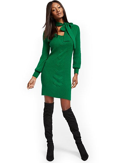 79.95 TIE NCK SWTR DRESS