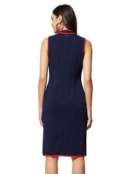 69.95 PIPED BOW NECK SHTH