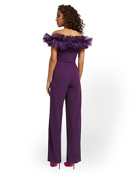 79.95 RUFFLE TOP JUMPSUIT