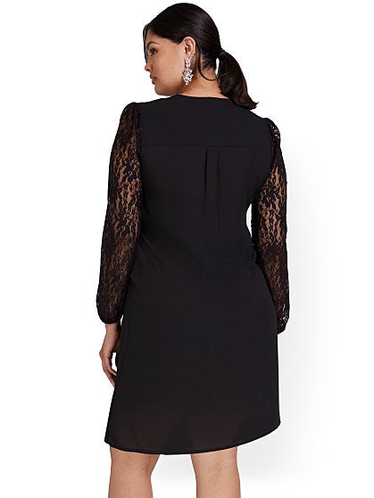 89.95 LACE INSET BOW DRS