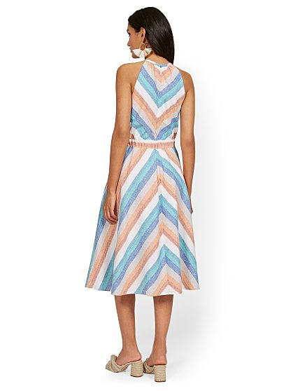 79.95 LINEN FLARE DRESS