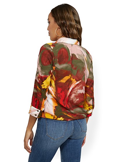 54.95 SPLITNECK TOP PRINT