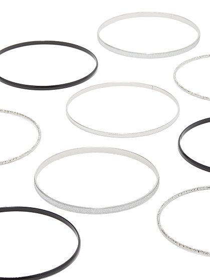 29.95 BLK/SL BANGLE SET