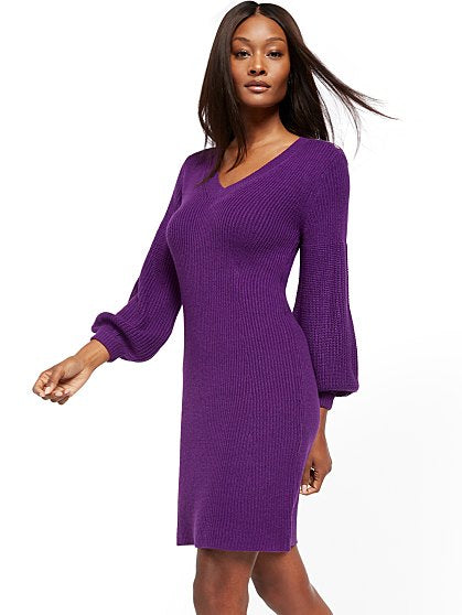 69.95 V NECK SWTR DRESS