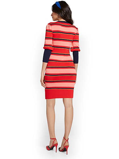 99.95 PUFF SLV SWT DRESS