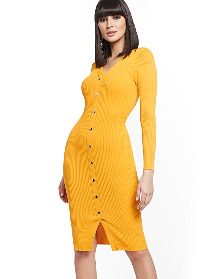 89.95 RIBBED SWT DRESS