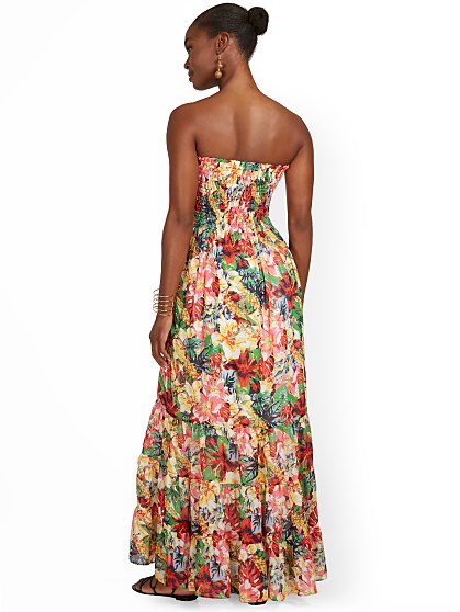 79.95 STRAPLS FLORAL MAXI