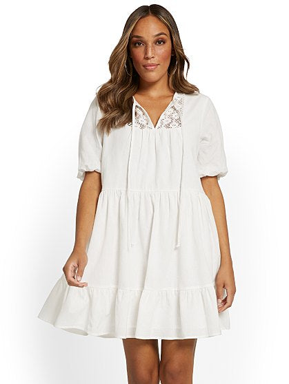79.95 LACE INSET SHIFT
