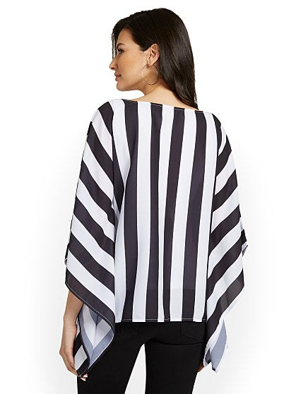 59.95 VRT STRPE CAFTAN BL