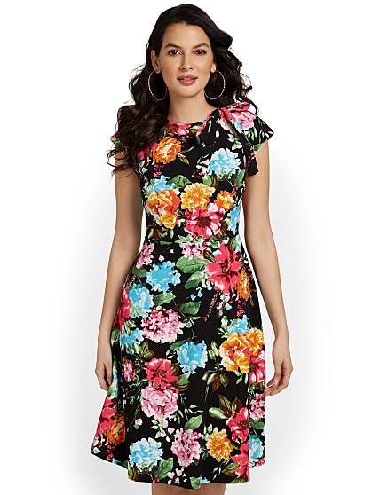79.95 TIE NECK FLARE FLOR