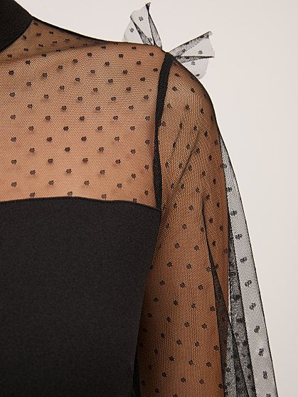 79.95 CLIP DOT MESH DRESS