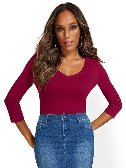 26.95 PERFECT 3/4 SLV TEE