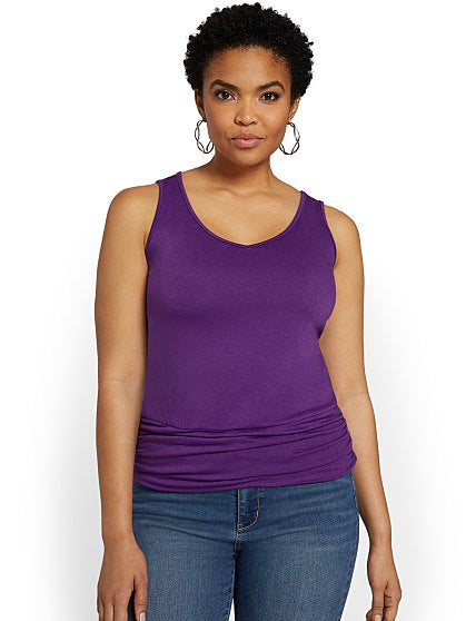 39.95 VNECK BANDED BTM