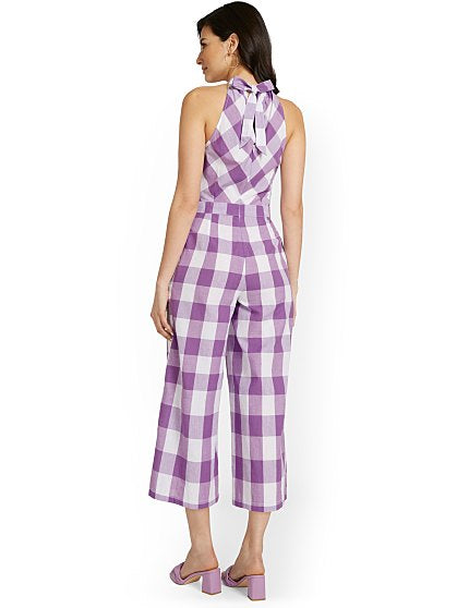 89.95 PURPLE GINGHAM JUMP