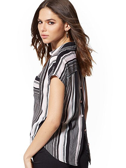 44.95 O SS BUTTON BCK STR