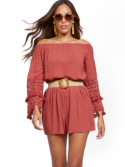 59.95 CRCHT/TASSEL ROMPER